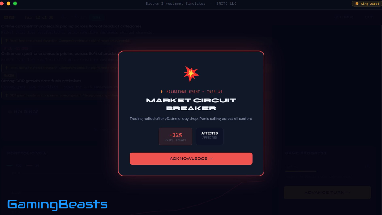 Brooks Investment Simulator PC Full